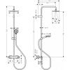 Душевая система Showerpipe 230 1jet с термостатом Hansgrohe Vernis Shape 26286000 хром