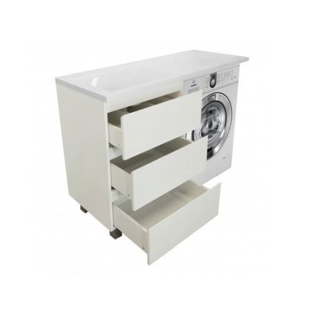 Тумба с раковиной Эстет Dallas Luxe 120 напольная 3 ящика (левая)