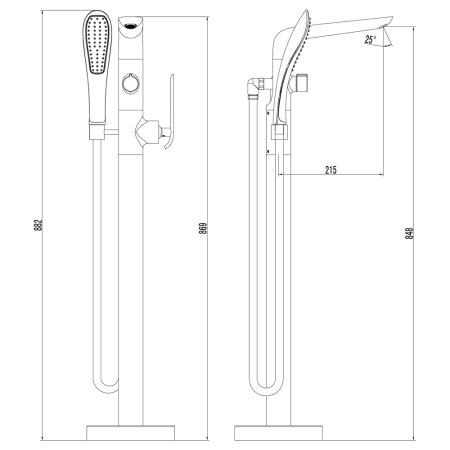 Смеситель Lemark Melange LM4944CW для ванны