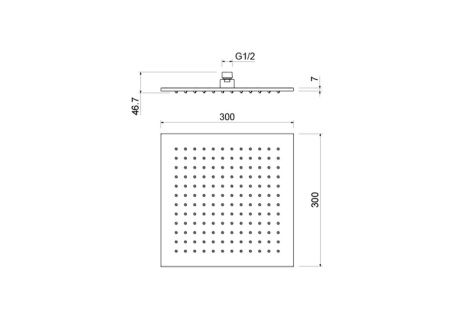 Верхний душ Aquatek 30см AQ2078CR