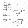 Чаша для унитаза-компакта Roca Dama Senso укороченная 342518000