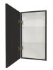 Шкаф-зеркало Continent Mirror Box black Led 35см левый