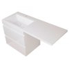 Тумба Style Line Даллас 150 (L) с раковиной Estet СС-00002304+СС-00002300