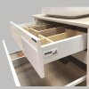 Тумба с раковиной Comforty Лондон 90-2 белый глянец с бежевой столешницей