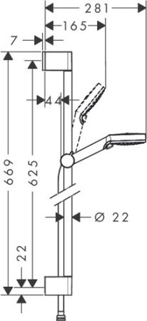 Душевой гарнитур Hansgrohe Crometta Vario 100 26532400