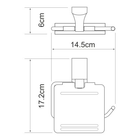 Держатель т/б WasserKRAFT Leine K-5025WHITE с крышкой