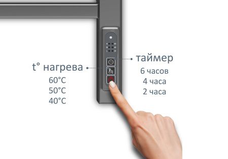 Полотенцесушитель электрический Aquatek Пандора П10 500х900 AQ EL RPC1090CH