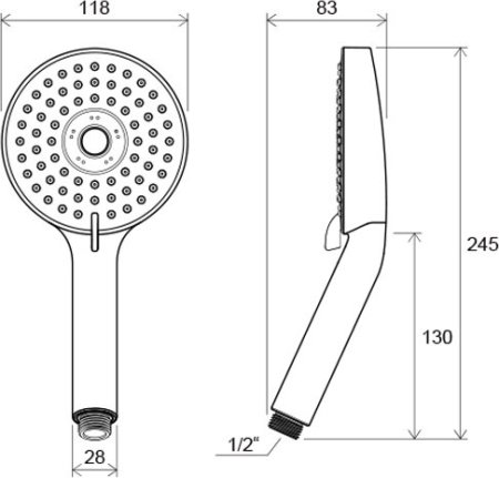 Ручная лейка Ravak d11,8см X07P009