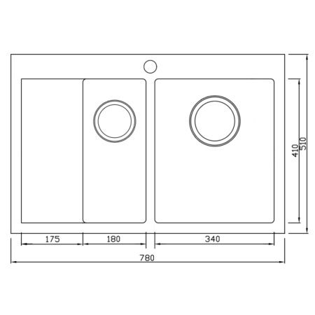 Мойка кухонная Seaman Eco Marino 78x51 (L) SMB-7851DLS.A