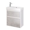 Тумба с раковиной Dreja Slim 65 99.0503 белый глянец/бетон