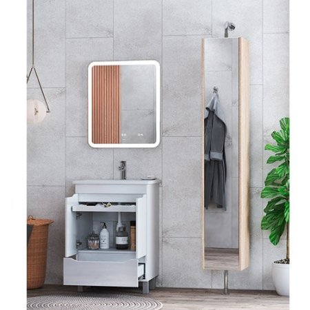 Тумба с раковиной Vigo Grani 75см белый глянец