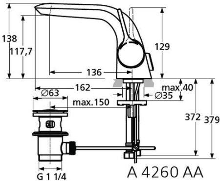 Смеситель Ideal Standard Melange для раковины