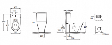 Унитаз-компакт Jacob Delafon Odeon Up 4957CK-00