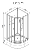 Душевая кабина DTO D271S 100х100 с электрикой