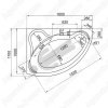 Акриловая ванна 1Marka Catania 160x100 (L)