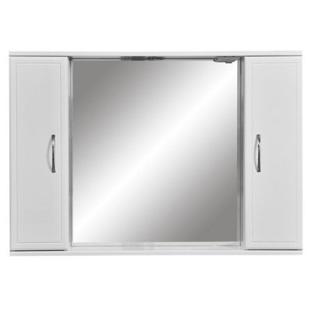 Шкаф-зеркало Stella Polar Концепт 100см белый глянец