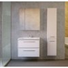 Тумба c раковиной Raval Quadro 75 белый глянец