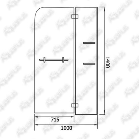 Шторка на ванну WeltWasser 100D2AK-100см 10000001237 Шторка на ванну WeltWasser 100D2AK-100см 10000001237