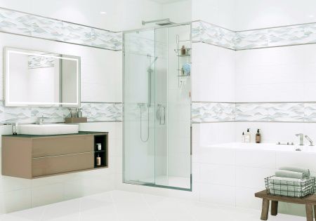 Плитка настенная New Trend Manhattan White 24.9x50 глянцевая WT9MAN00