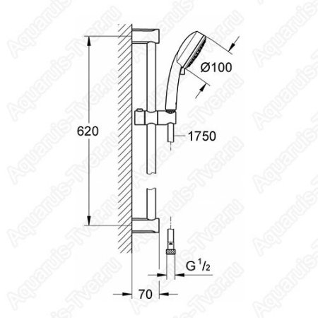 Душевой гарнитур Grohe Tempesta Cosmopolitan 27579002