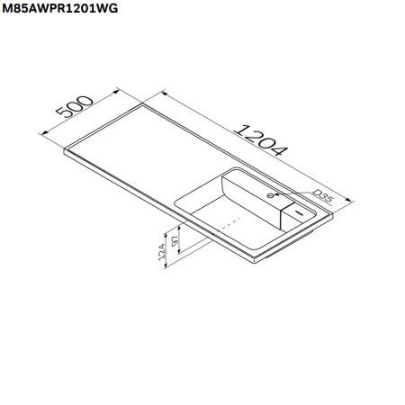 Раковина Am.Pm X-Joy 121 (R) M85AWPR1201WG