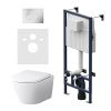 Инсталляция Am.Pm Sense c унитазом FlashClean с микролифтом, кнопка хром IS70131.741701