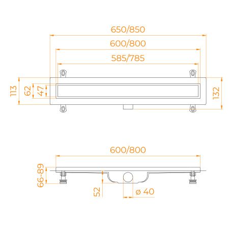 Душевой лоток RGW Drain Leo-41 80см 60214180-01