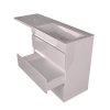 Тумба Style Line Даллас 140 (R) с раковиной Estet СС-00002221+СС-00002215