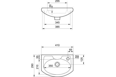 Раковина Santek Азов 41см 1.WH11.0.254