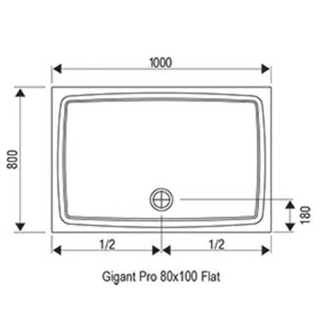 Душевой поддон Ravak Gigant Pro Flat 100x80 XA03A411010