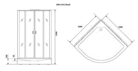 Душевая кабина Niagara NG-6902-01G BLACK