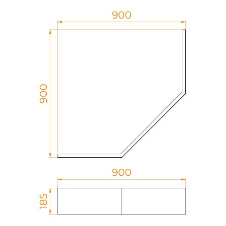 Панель для душевого поддона RGW Style TR 90x90