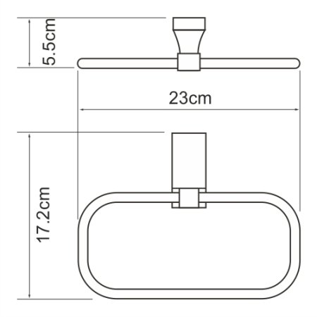 Полотенцедержатель WasserKRAFT Lopau K-6060