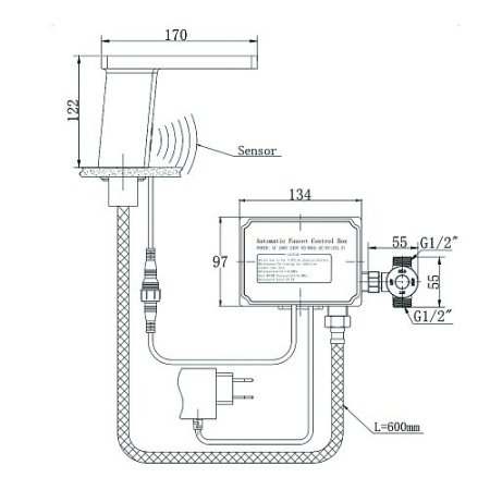 Смеситель для раковины Raiber Sensor RSF88135