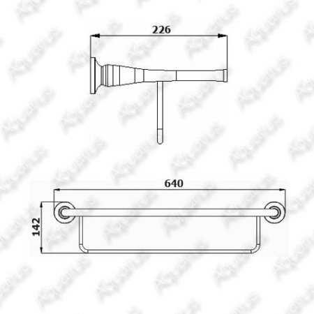 Полка для полотенец Rush Corsica 60см CO42543