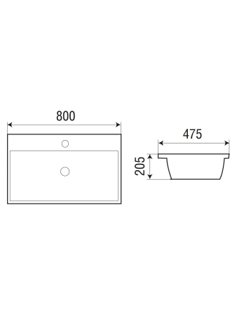 Раковина WeltWasser Deilbach 7608-80 80см 10000004639