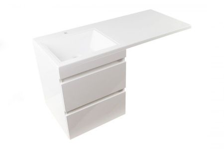 Тумба Style Line Даллас 115 (L) с раковиной Estet СС-00000651+СС-00000518