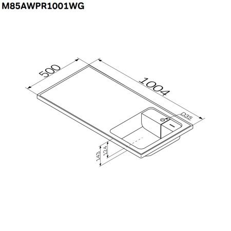 Раковина Am.Pm X-Joy 101 (R) M85AWPR1001WG