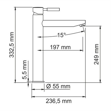 Смеситель WasserKRAFT Main 4103H для раковины (высокий)