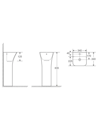Раковина WeltWasser Leerbach 3434 GL-WT 34см 10000013331