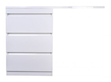 Тумба Style Line Даллас 130 (L) с раковиной Estetus СС-00000558+СС-00002391