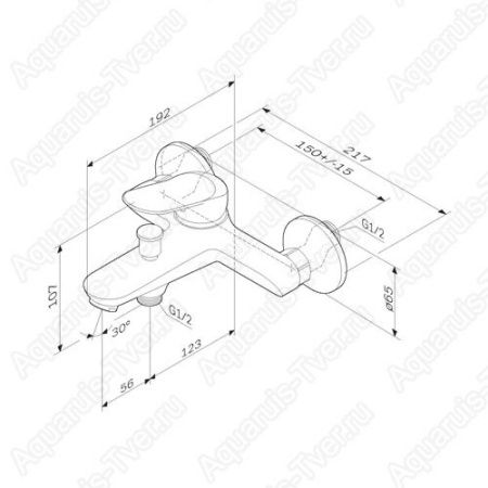 Смеситель для ванны Am.Pm Sunny F85C10000