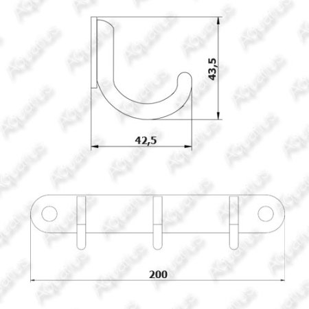 Планка Rush Bianki 3 крючка BI76233