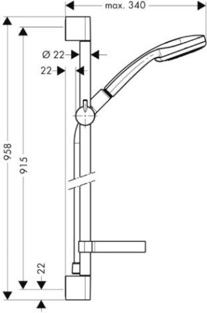 Душевой гарнитур Hansgrohe Croma Unica'C Shower 27774000