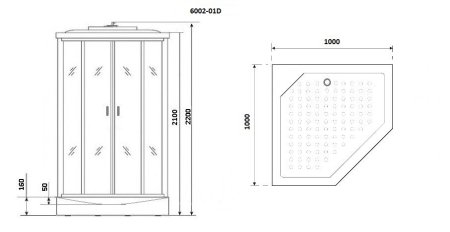 Душевая кабина Niagara NG-6002-01D