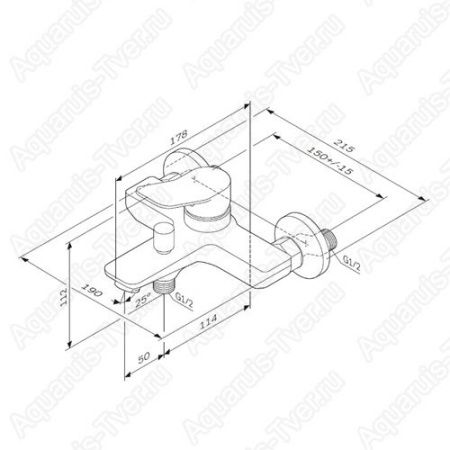 Смеситель для ванны Am.Pm X-Joy F85A10000