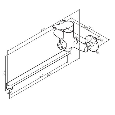 Смеситель для ванны Am.Pm X-Joy F85A90200