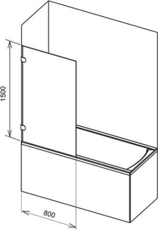 Шторка для ванны Ravak Brilliant 80см 7U840A00Z1