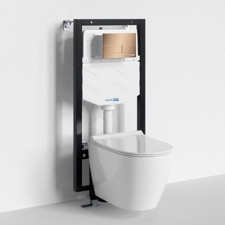 Инсталляция WasserKRAFT Vils с унитазом WasserKRAFT Mindel с микролифтом 56TLT.010.ME.RG04.H002
