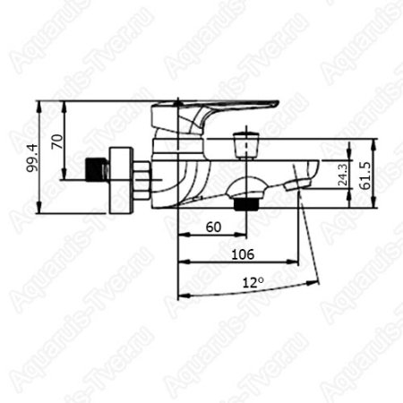 Смеситель Bravat Arden для ванны F6351385CP-01-RUS